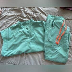 Figs Collar Scrub Top and Jogger Pants